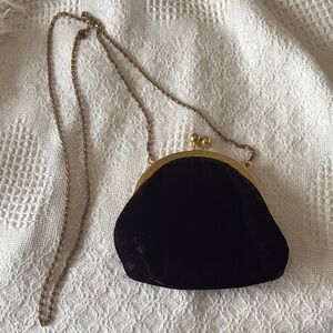 Elegant Black Velvet Evening Bag